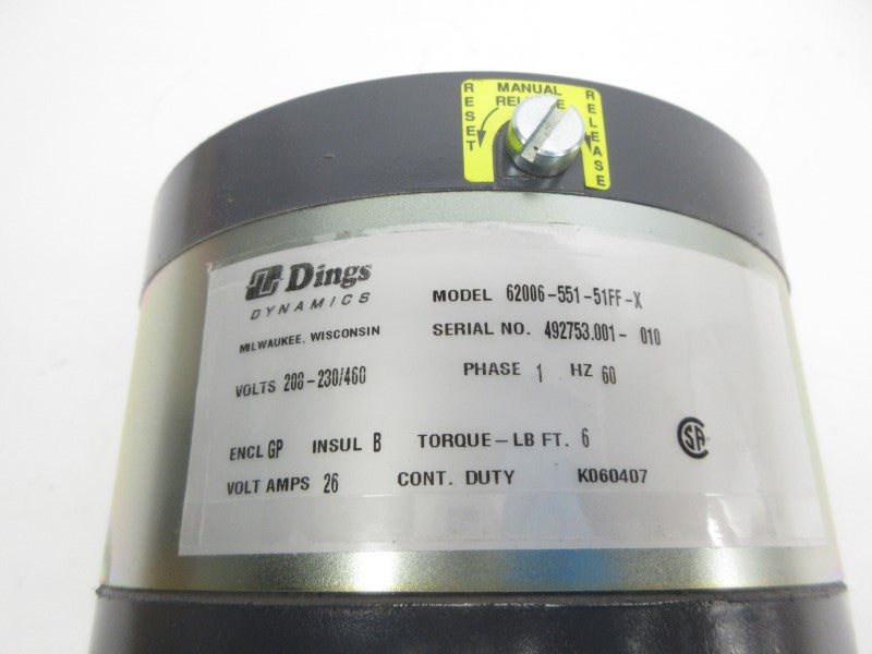 DINGS DYNAMICS 62006-551-51FF-X 208-230/460V 26A NSNP