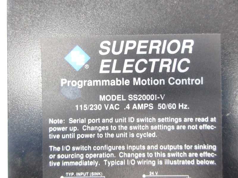 SUPERIOR ELECTRIC SS2000I-V 115/230VAC .4A UNMP