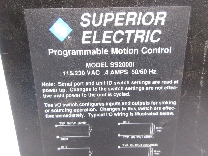 SUPERIOR ELECTRIC SS2000I 115/20VAC .4A UNMP