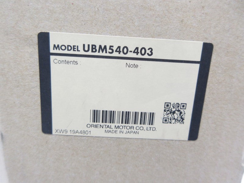 ORIENTAL MOTOR UBM540-403 200V 0.4A NSMP