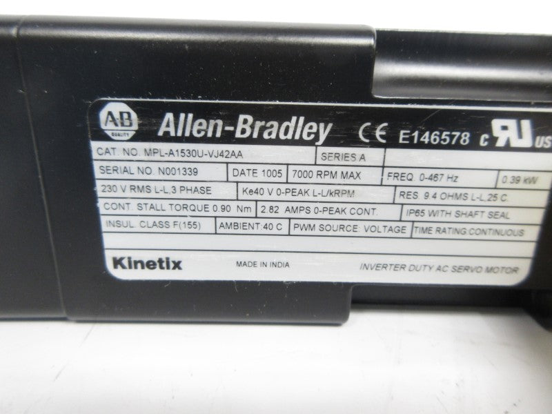 ALLEN BRADLEY MPL-A1530U-VJ42AA SER. A 230V 2.82A NSMP