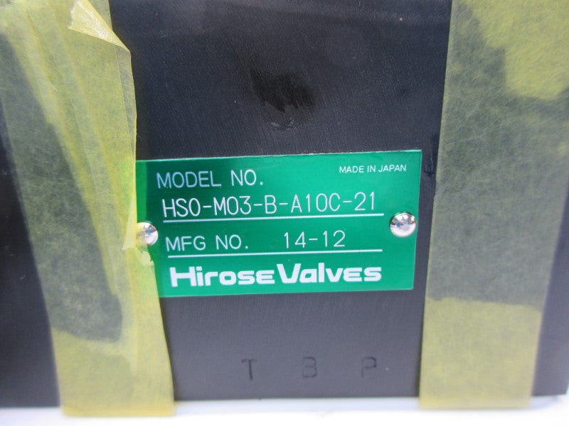 HIROSE VALVES HS0-M03-B-A10C-21 NSNP