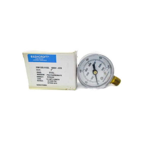 ASHCROFT 20W1005H02L1000#-ATA 1000PSI 2" NSMP