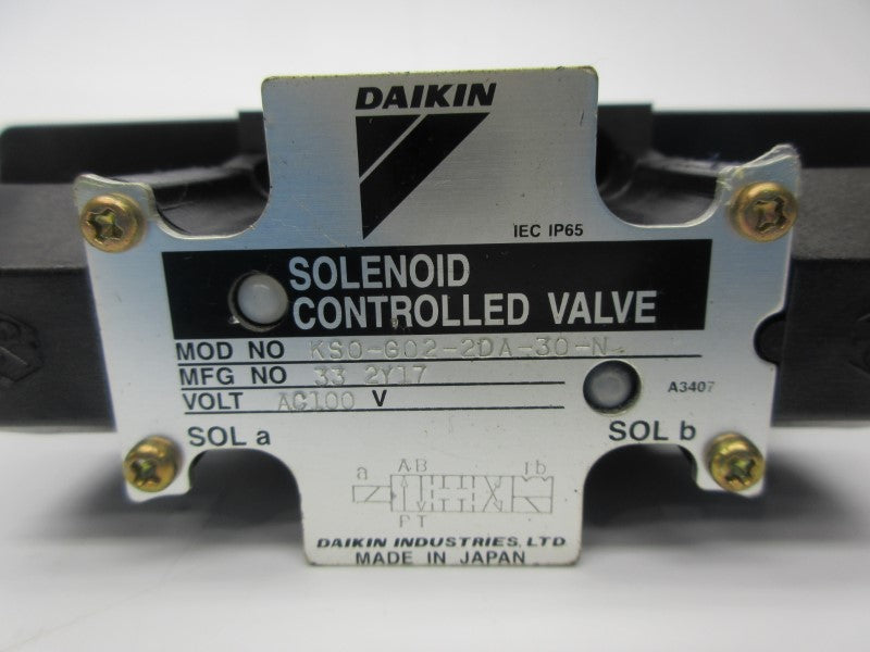 DAIKIN KSO-G02-2DA-30-N 100VAC NSNP