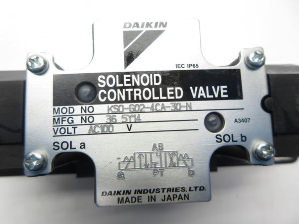 DAIKIN KSO-602-4CA-30-N 100VAC NSNP