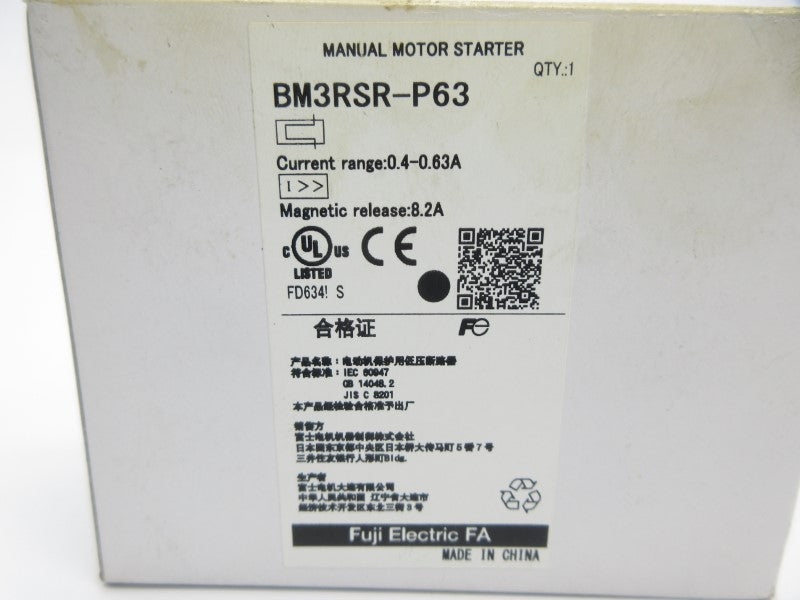FUJI ELECTRIC BM3RSR-P63 0.4-0.63A NSMP