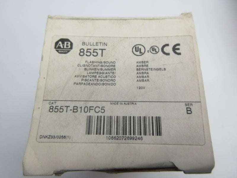 ALLEN BRADLEY 855T-B10FC5 SER. B 120V (WH) NSMP
