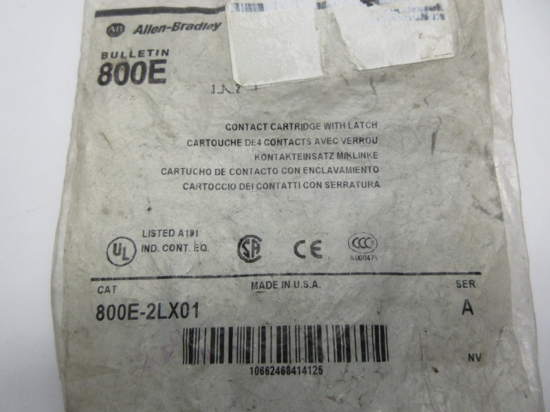 ALLEN BRADLEY 800E-2LX01 SER. A NSMP