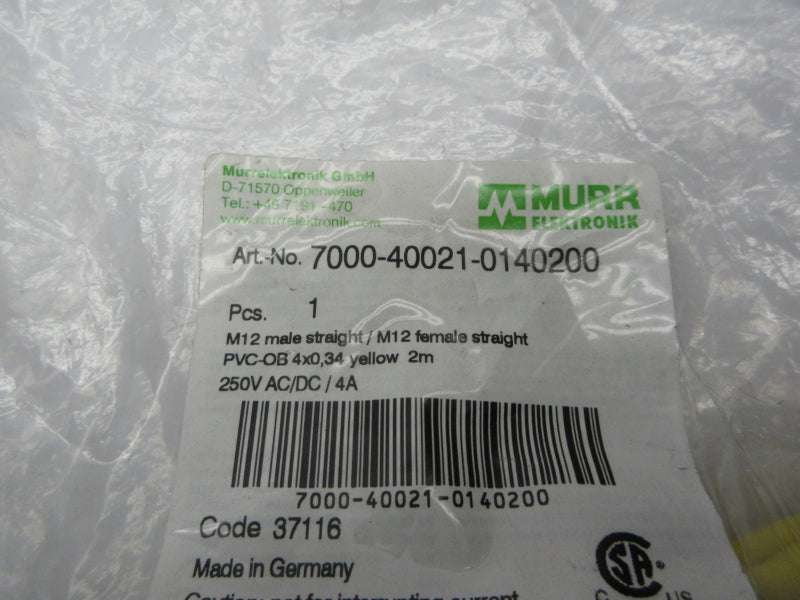 MURR ELEKTRONIK 7000-40021-0140200 250VAC/DC 4A NSMP
