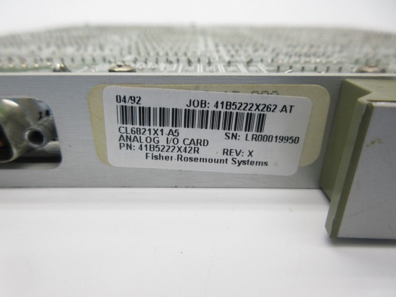 FISHER-ROSEMOUNT CL6821X1-A5 41B5222X42R REV. X NSNP