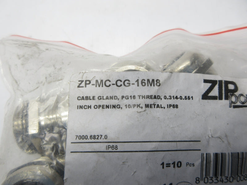 ZIP PORT ZP-MC-CG-16M8 (PKG OF 10) NSMP