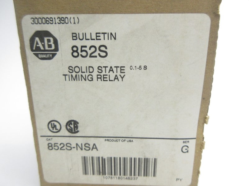 ALLEN BRADLEY 852S-NSA SER. G 300V 3A 0.1-5S (BR/WH) NSMP