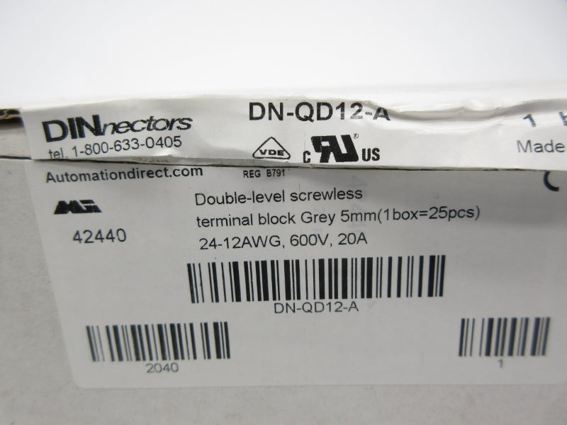 DINNECTORS DN-QD12-A 600V 20A (PKG OF 25) NSMP