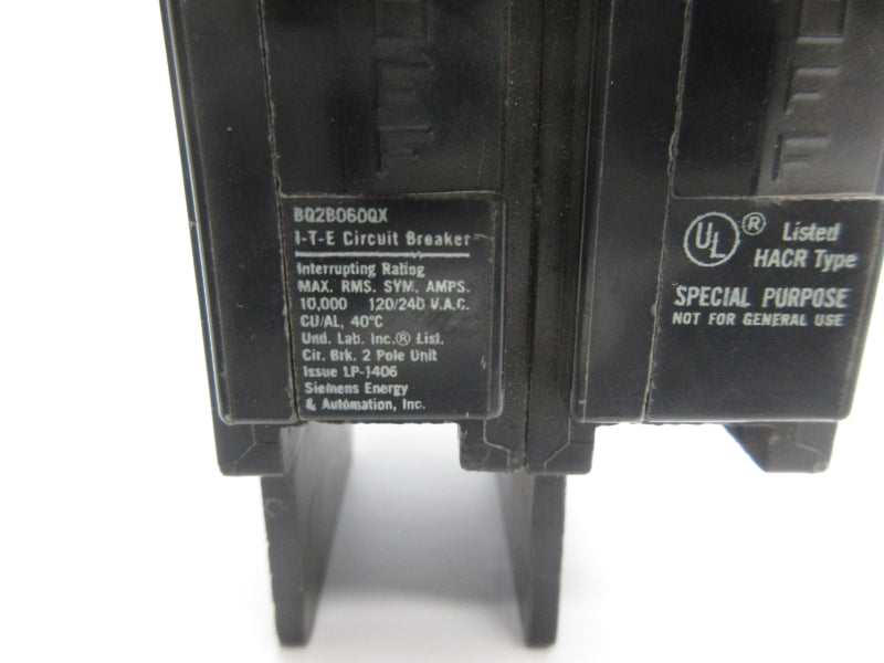 SIEMENS BQ2BO60QX 120/240VAC 60A NSNP