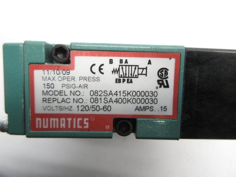 NUMATICS 082SA415K000030 120V .15A 150PSI NSNP