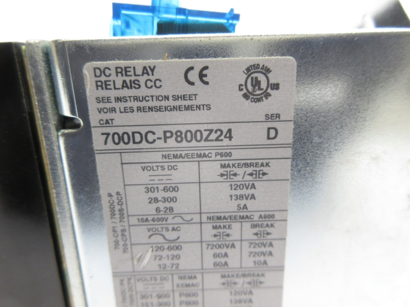 ALLEN BRADLEY 700DC-P800Z24 SER. D 24VDC NSNP