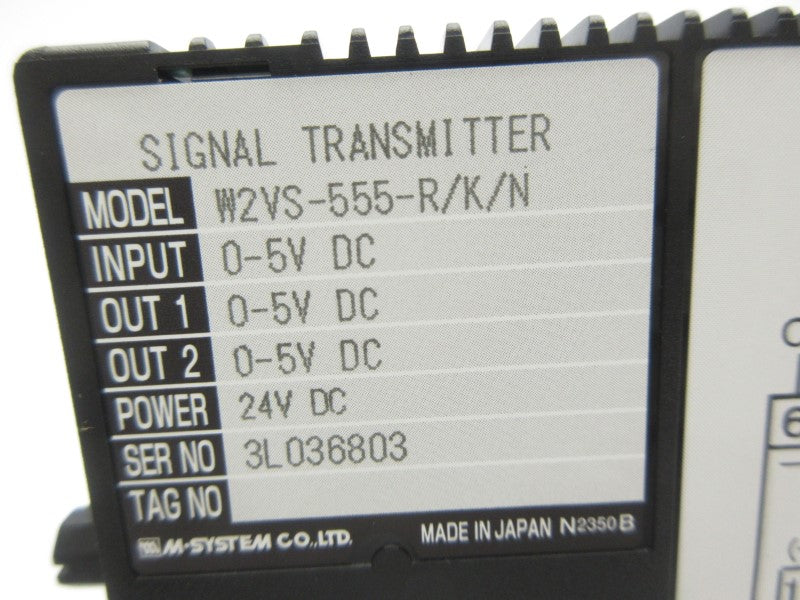 M-SYSTEM W2VS-555-R/K/N 0-5VDC NSMP