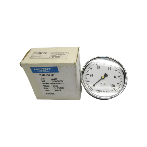 ASHCROFT 101008A02B100# 0/100PSI NSMP