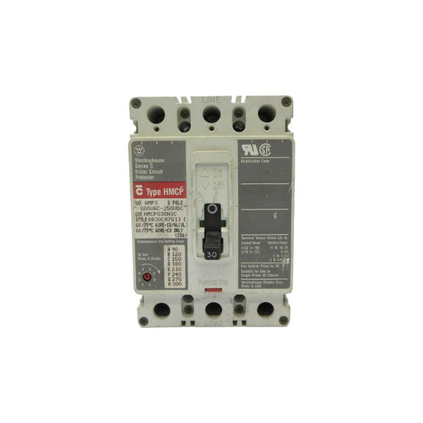 WESTINGHOUSE HMCP030H1C SER. C 600VAC 30A NSNP