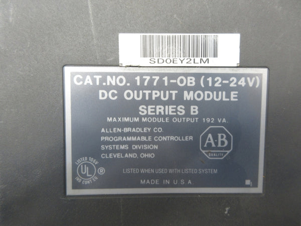 ALLEN BRADLEY 1771-OB SER. B 12-24V (AS PICTURED) UNMP