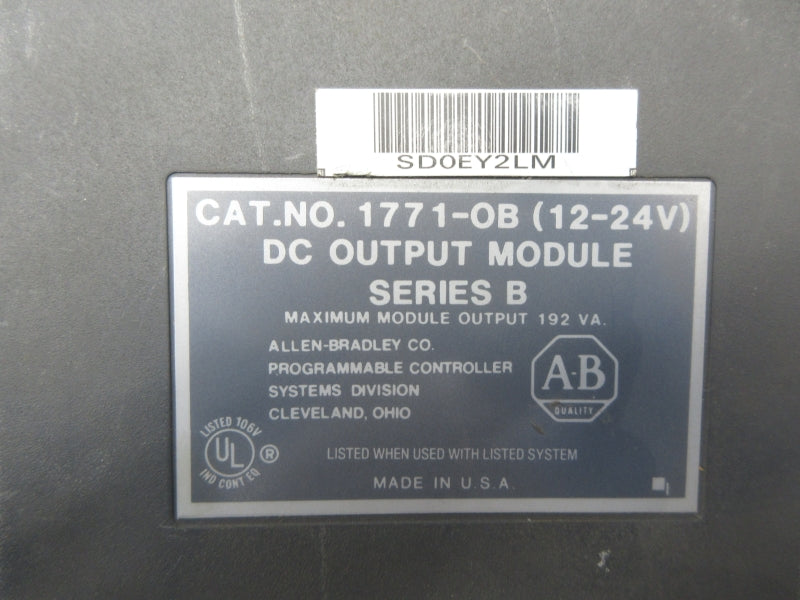 ALLEN BRADLEY 1771-OB SER. B 12-24V (AS PICTURED) UNMP
