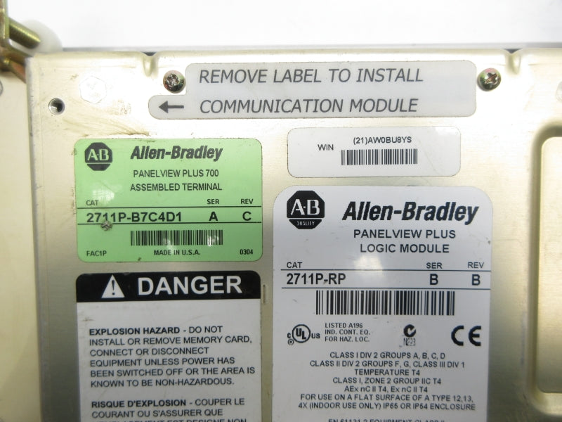 ALLEN BRADLEY 2711P-B7C4D1 SER. A REV. C NSNP
