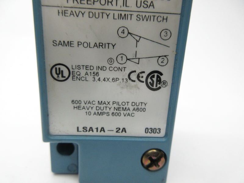MICRO SWITCH LSA1A-2A 600VAC 10A NSNP