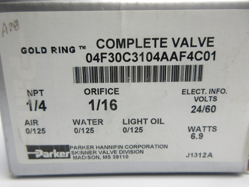 PARKER 04F30C3104AAF4C01 24V 0/125PSI NSMP