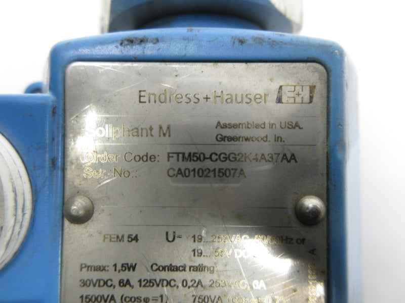 ENDRESS+HAUSER FTM50-CGG2K4A37AA 19-253VAC UNMP