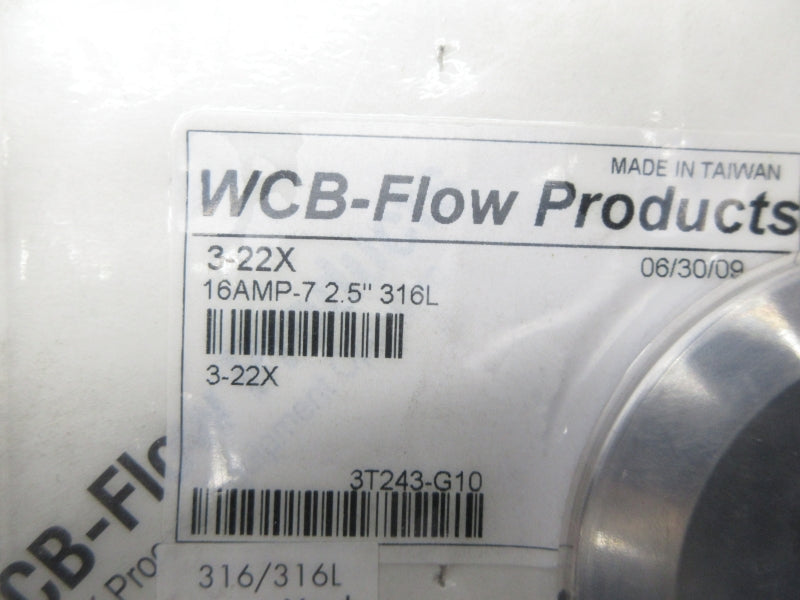 WCB-FLOW PRODUCTS 3-22X 16AMP-7-2.5"316L 3T423-G10 NSMP