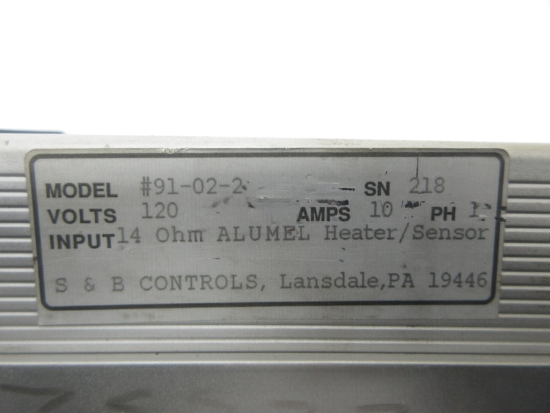 S&B CONTROLS 91-02-2 120V 8.5A NSNP