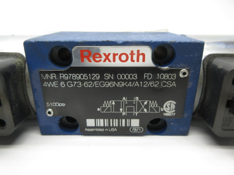REXROTH R978905129 4WE6G73-62/EG96N9K4/A12/62 80/36VDC NSNP