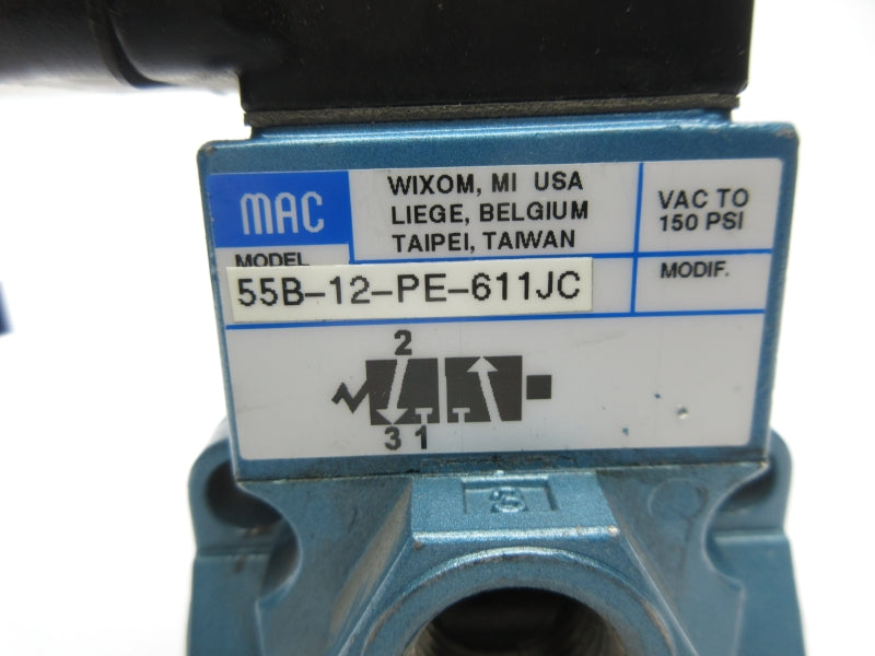MAC 55B-12-PE-611JC 24VDC 150PSI NSNP