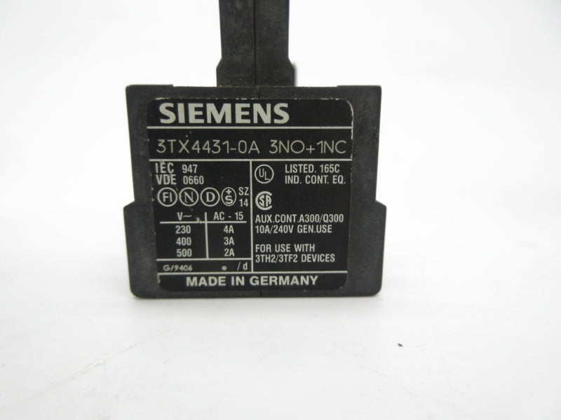 SIEMENS 3TX4431-0A 500V 2A NSNP