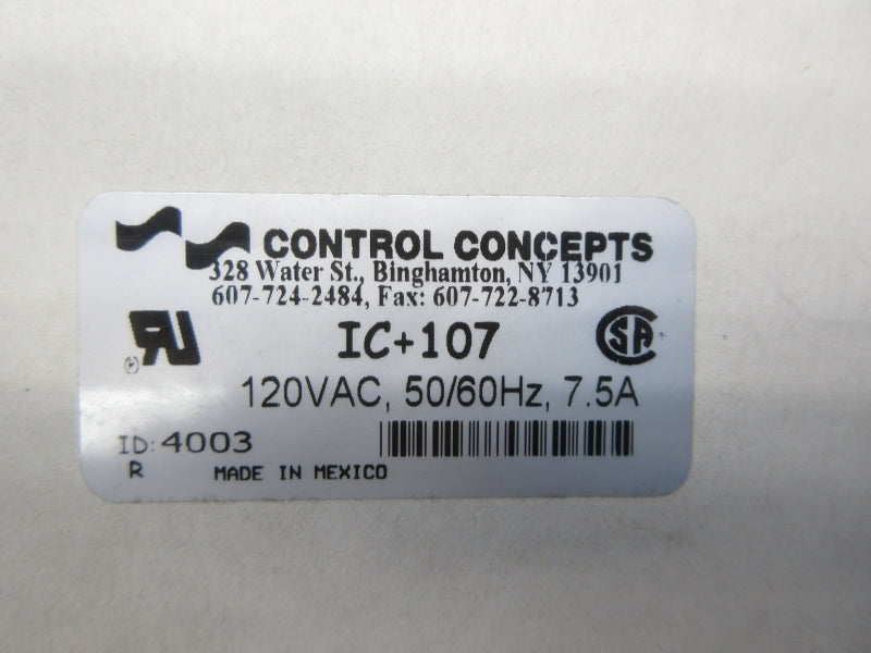 CONTROL CONCEPTS IC+107 120VAC 7.5A NSMP