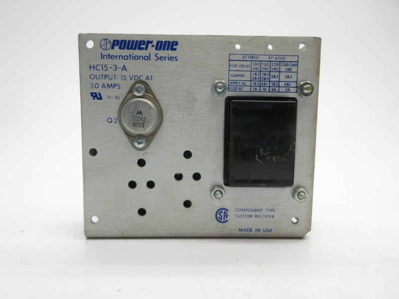 POWER-ONE HC15-3-A 15VDC 3.0A UNMP