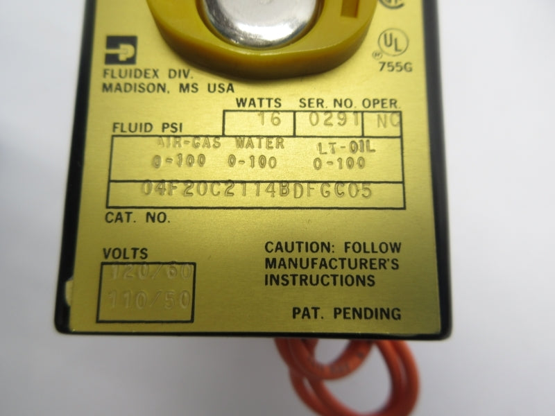 PARKER 04F20C2114BDFGC05 110/120V 0-100PSI NSNP