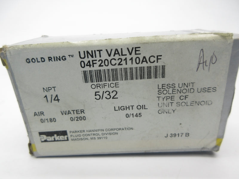 PARKER 04F20C2110ACF 0/200PSI NSMP
