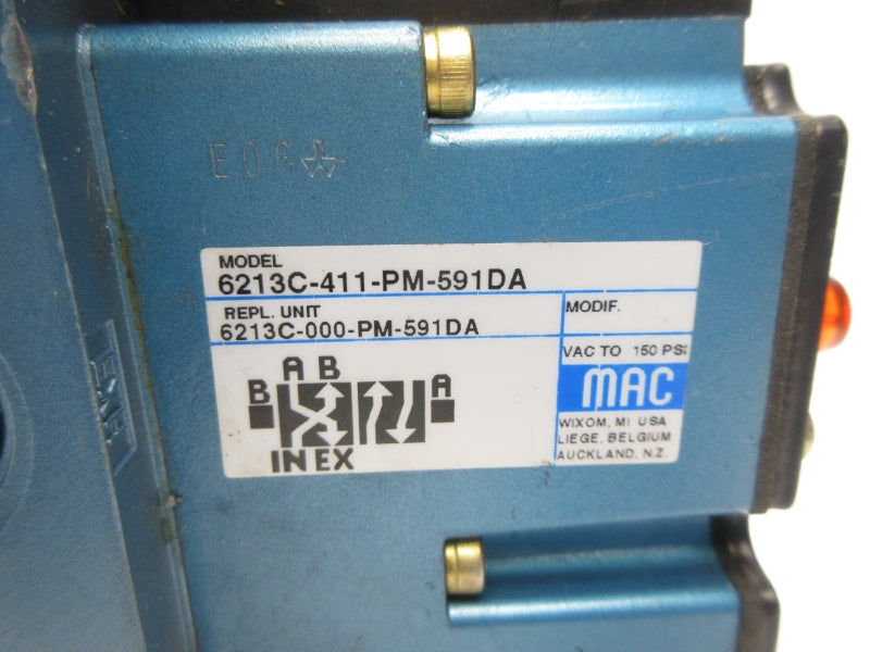 MAC 6213C-411-PM-591DA 24VDC 25-150PSI NSNP