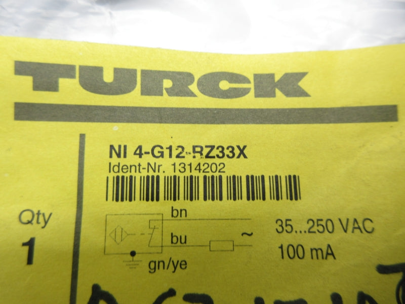 TURCK NI4-G12-RZ33X 1314202 35-250VAC NSMP
