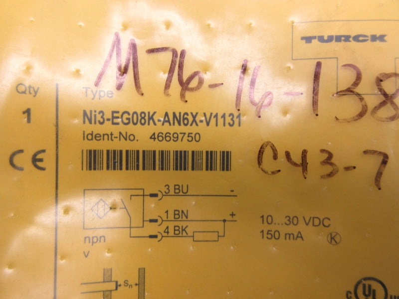 TURCK NI3-EG08K-AN6X-V1131 4669750 10-30VDC NSMP