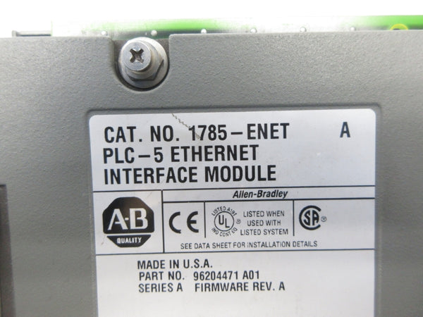 ALLEN BRADLEY 1785-ENET SER. A REV. A UNMP