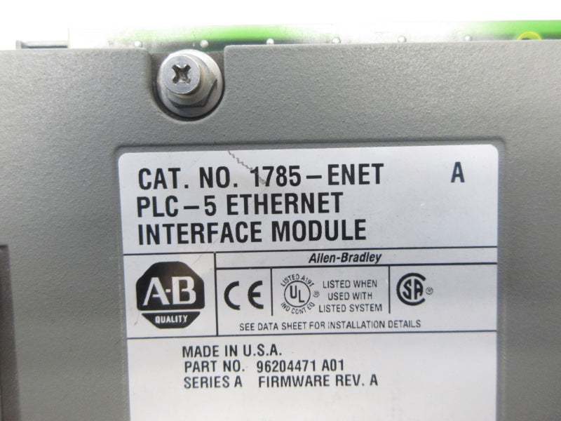 ALLEN BRADLEY 1785-ENET SER. A REV. A UNMP