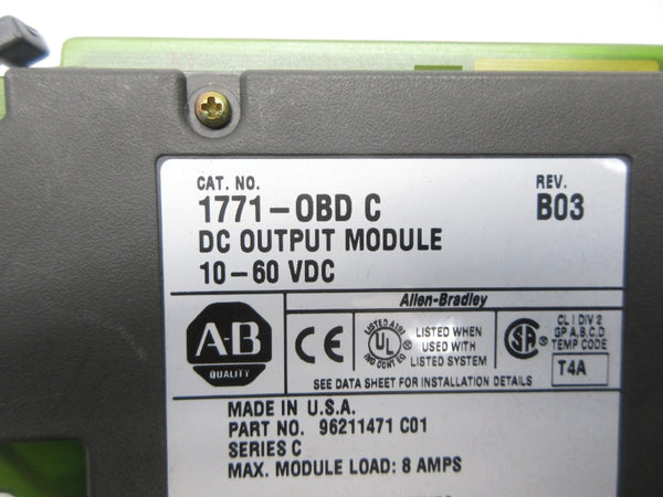 ALLEN BRADLEY 1771-OBD SER. C 10-60VDC REV. B03 (NO TERMINAL) UNMP