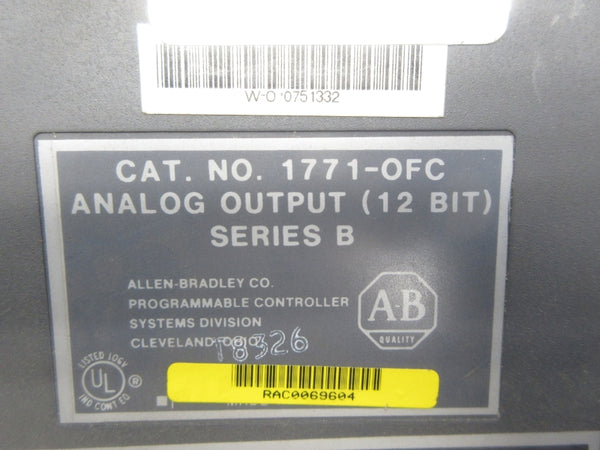 ALLEN BRADLEY 1771-OFC SER. B UNMP