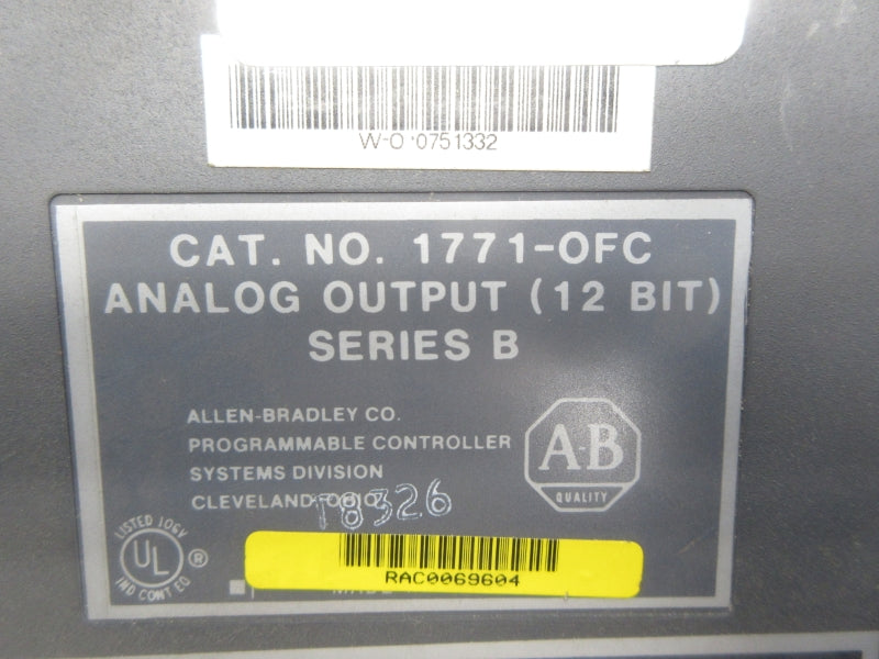 ALLEN BRADLEY 1771-OFC SER. B UNMP