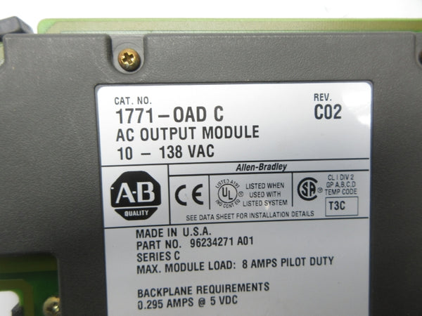 ALLEN BRADLEY 1771-OAD SER. C 10-138VAC REV. C02 UNMP