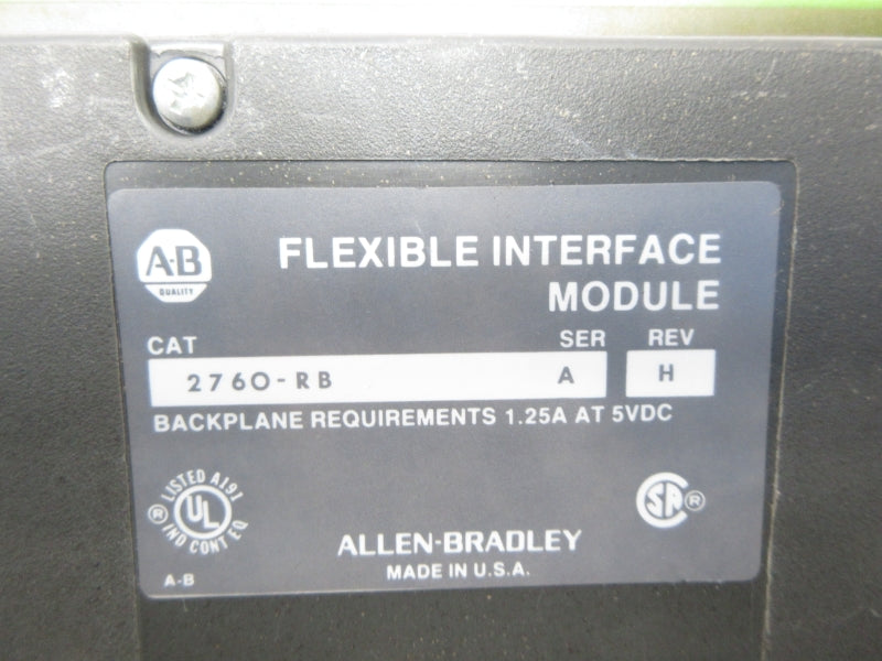 ALLEN BRADLEY 2760-RB SER. A REV. H UNMP