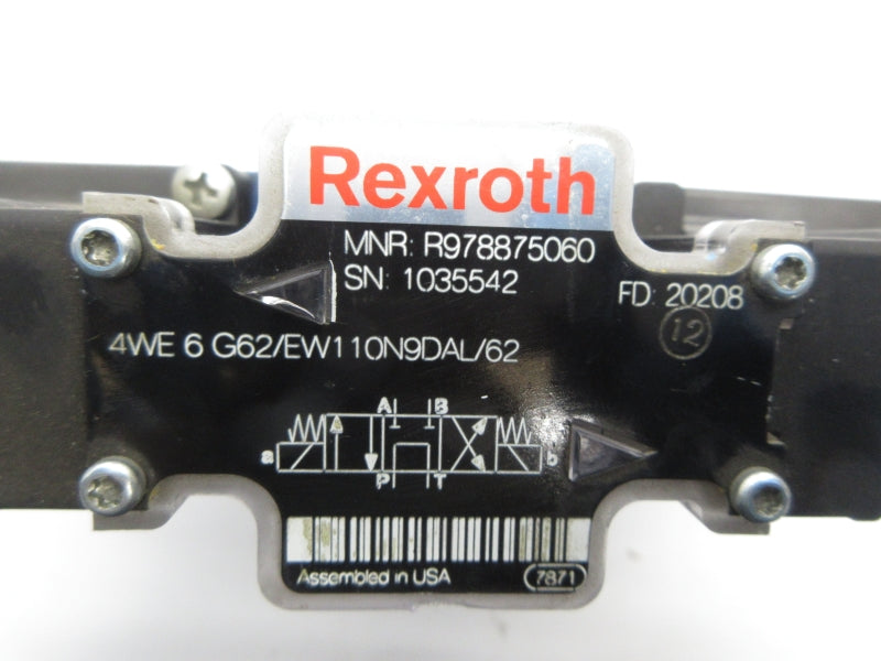 REXROTH R978875060 4WE6G62/EW110N9DAL/62 NSNP