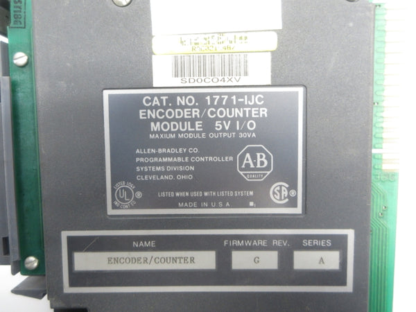 ALLEN BRADLEY 1771-IJC SER. A F/W G 5V UNMP